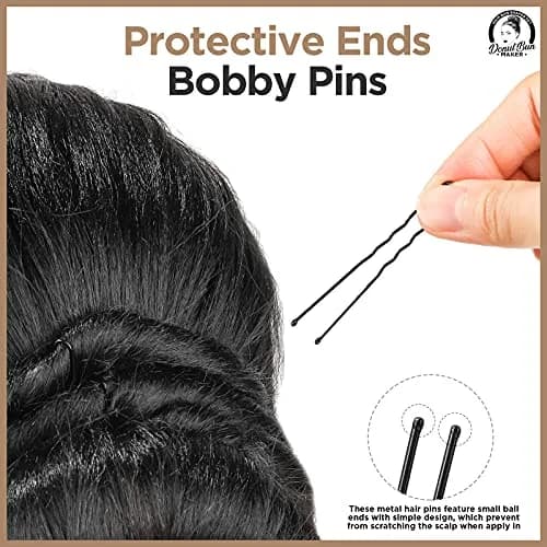 Teenitor Black Hair Donut Bun Maker Set | Extra-large, Large, Medium, Small Sizes with 20 Bobby Pins thumbnail 5