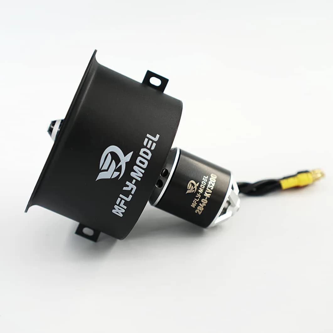 XFLY-MODEL 64mm 12 Blades EDF Ducted Fan with 4S 2840-KV3200 Brushless Outrunner Motor | High Thrust RC Jet Aircraft Part - main product image