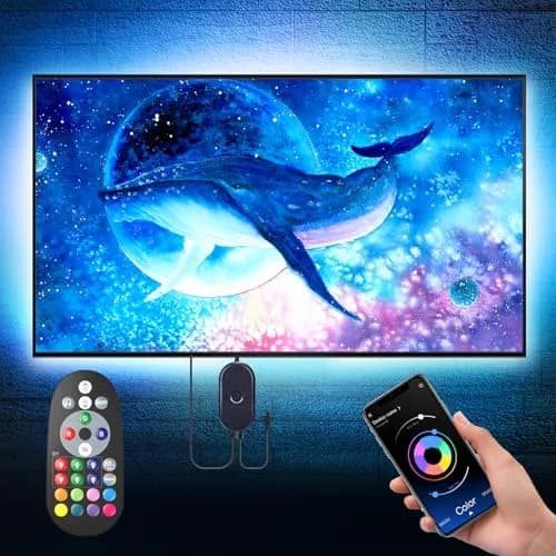 Nexillumi LED Strip Lights 5m (16.4ft) for 55-75 Inch TVs | App & Music Sync Ambient Lighting thumbnail 1