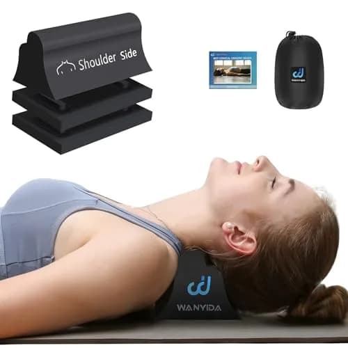 WANYIDA Neck and Shoulder Relaxer Black 20.3 cm (8 in) | Cervical Traction Device for Pain Relief thumbnail 1