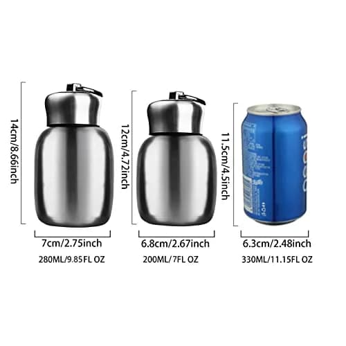 Comeon 7oz Stainless Steel Water Bottle Vacuum Insulated Mug, Original | Compact Travel Flask for Hot & Cold Drinks thumbnail 2