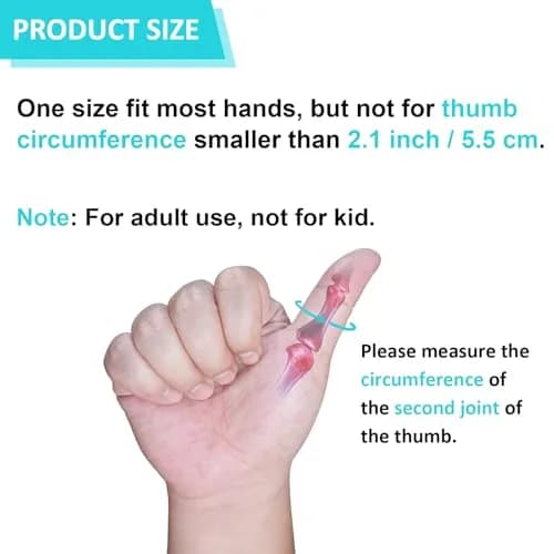 GenetGo Trigger Thumb Splint Brace for Right or Left Hand | Black, One Size thumbnail 5
