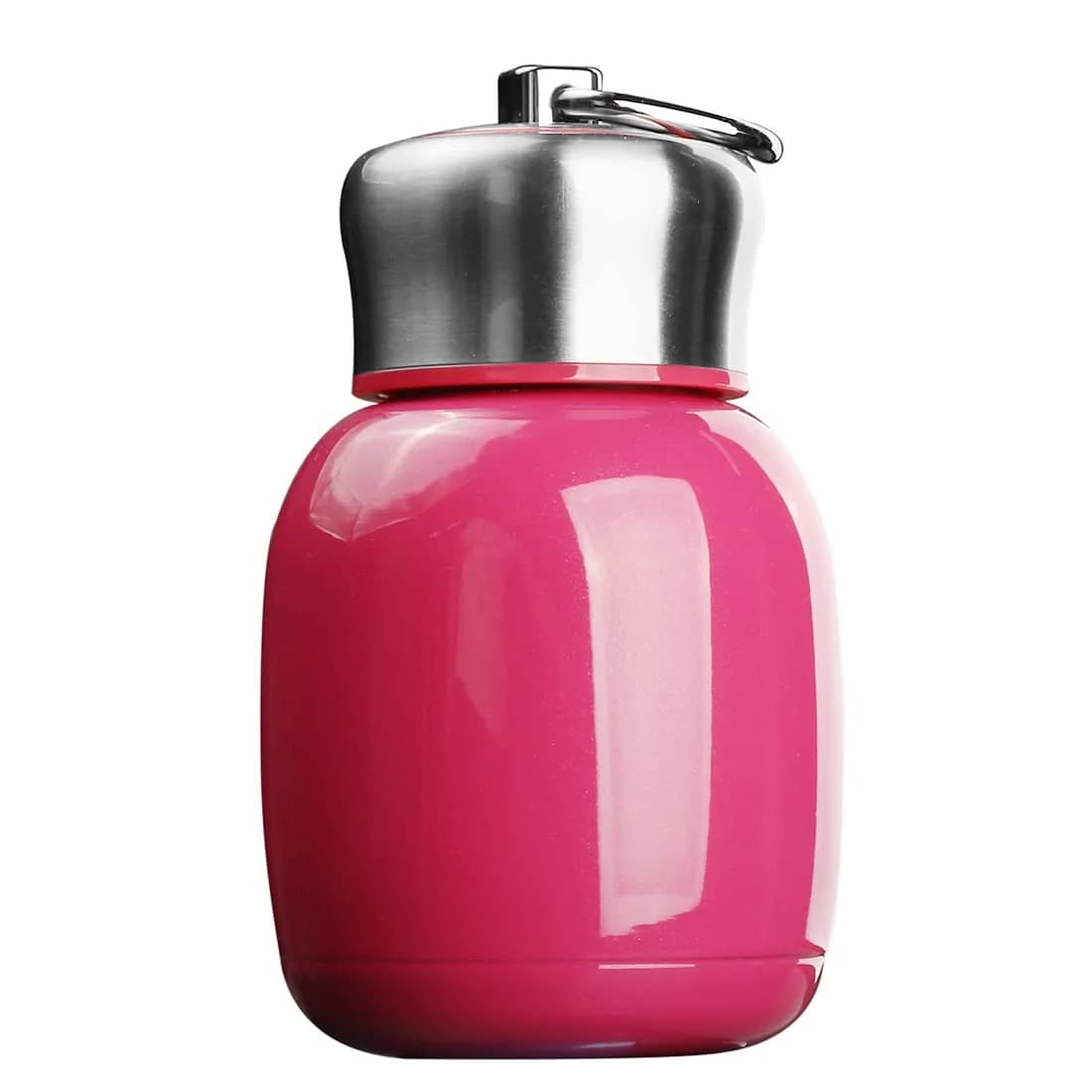Comeon 7oz Mini Stainless Steel Water Bottle Vacuum Insulated Mug, Pink | Keeps Drinks Hot & Cold 6hrs — Rose / 7 Ounces
