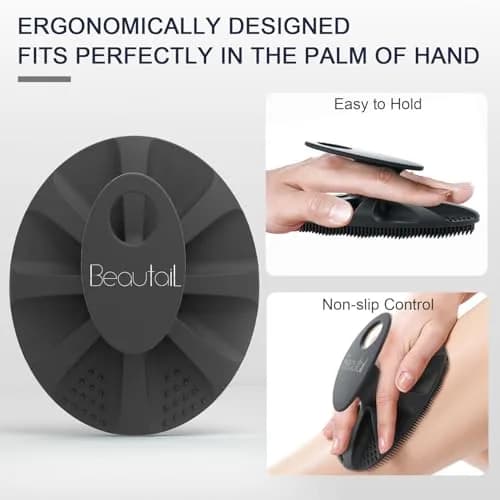 BEAUTAIL Silicone Body Scrubber Gentle Exfoliating Brush for Sensitive Skin | 83g (2.9oz) thumbnail 5