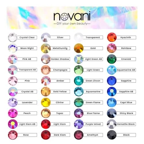 Novani Rhinestones SS12 (3.0-3.2mm) Glass Flatback Crystal AB 1440pcs | Sparkles Like Diamond thumbnail 7