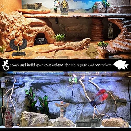 Kocris Casa Mummy Gold Coffin Aquarium Ornament 8.89cm (3.5in) L | Egypt Collection Resin Decor thumbnail 5