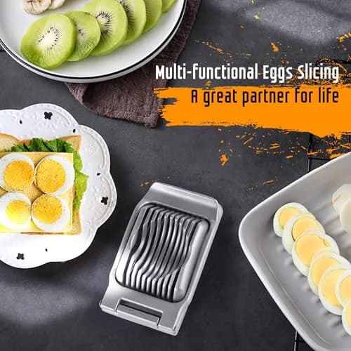 REDSETS Multipurpose Heavy Duty Aluminium Egg Slicer with Stainless Steel Wire | 9 cm (3.5 in) Slices thumbnail 7