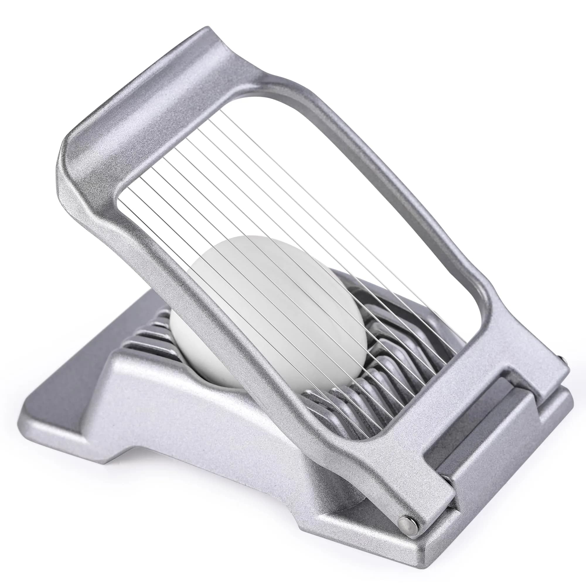 REDSETS Multipurpose Heavy Duty Aluminium Egg Slicer with Stainless Steel Wire | 9 cm (3.5 in) Slices - main product image