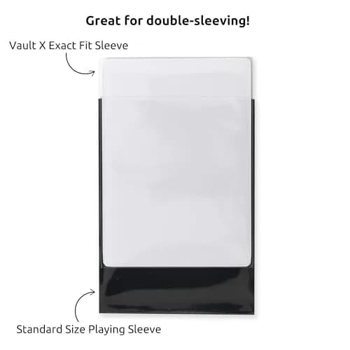 Vault X Exact Fit Inner Sleeves 100 Pack | Crystal Clear, Acid-Free, 64x89mm thumbnail 2