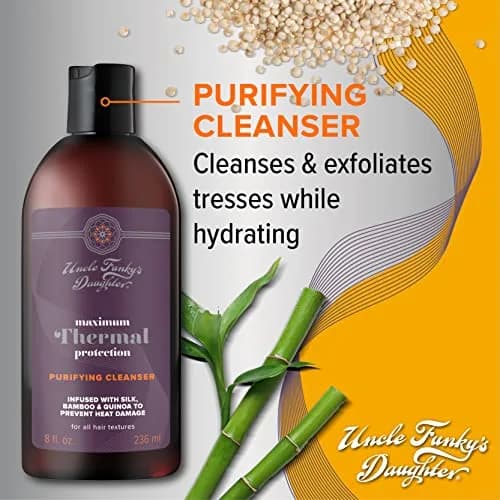 Uncle Funky's Daughter Maximum Thermal Protection Purifying Cleanser 237ml (8 Fl Oz) | Clarifies Hair for Heat Styling thumbnail 4