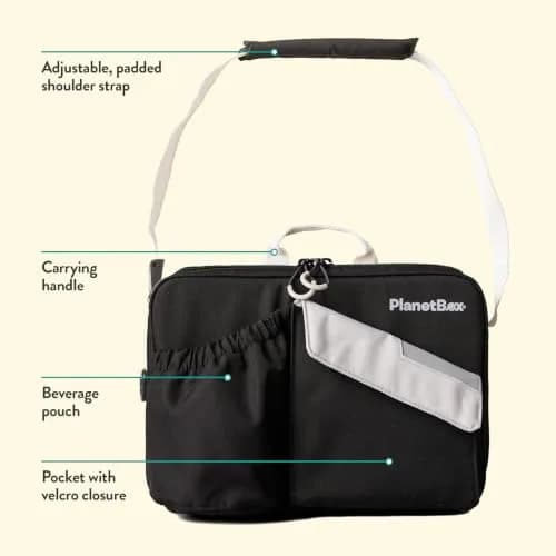 PlanetBox Insulated Lunch Bag, Black Currant Edition | Durable & BPA-Free, Easy to Clean thumbnail 6