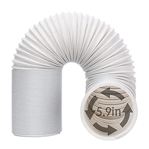 UNAOIWN Portable Air Conditioner Exhaust Hose 5.9" Diameter Extendable up to 78.7" | Anti-Clockwise Thread, Durable Polypropelene thumbnail 1
