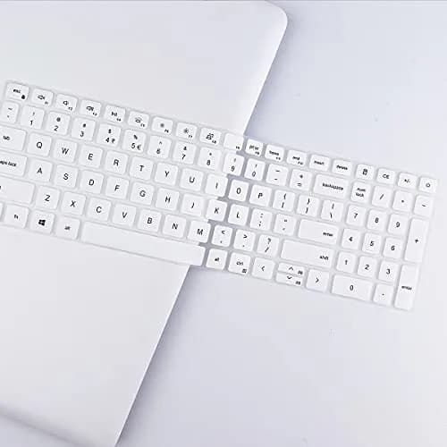MUBUY-GOL Keyboard Cover for 15.6" Dell Laptops 39.6 cm (15.6") | White Silicone thumbnail 4