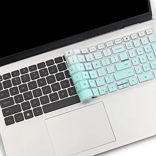 MUBUY-GOL MintGreen Keyboard Cover for Dell Inspiron 15 3510 3511 3515 3525 3530 3535 5510 5515 5518 7510 15.6" Vostro 3510 3520 3530 5510 5515 15.6" Latitude 3520 Inspiron 16 7610 16" | US Keyboard Layout thumbnail 6