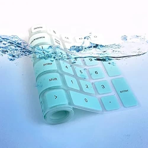 MUBUY-GOL MintGreen Keyboard Cover for Dell Inspiron 15 3510 3511 3515 3525 3530 3535 5510 5515 5518 7510 15.6" Vostro 3510 3520 3530 5510 5515 15.6" Latitude 3520 Inspiron 16 7610 16" | US Keyboard Layout thumbnail 8