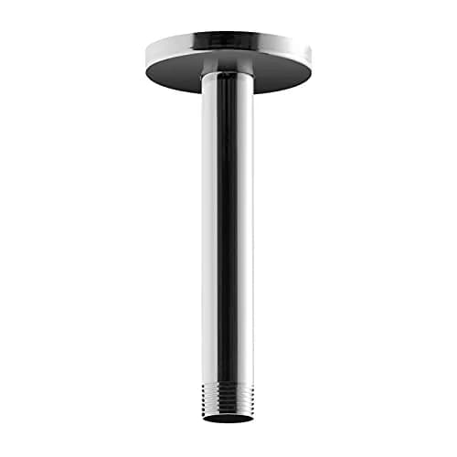 OFFO 6 inch (15.24cm) Ceiling Mount Shower Arm with Flange | Stainless Steel Chrome thumbnail 1