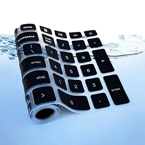 MUBUY-GOL Black Silicone Keyboard Cover for Dell Inspiron 15 3510 3511 3515 3525 3530 3535 5510 5515 5518 7510 15.6" | US Layout Spill-Proof Protector thumbnail 8