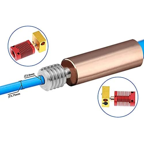 POLISI3D CR10 Bimetal Heatbreak for Ender3 3D Printers - Copper Titanium TC4 Throat Upgrade (7mm x 27.5mm) thumbnail 4