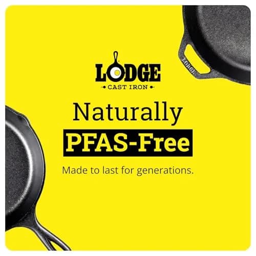 Lodge Pre-Seasoned Cast Iron Pie Pan with Dual Handles, 9 Inches (23 cm) | Heavy-Duty Baking for Homemade Pies & Desserts thumbnail 7