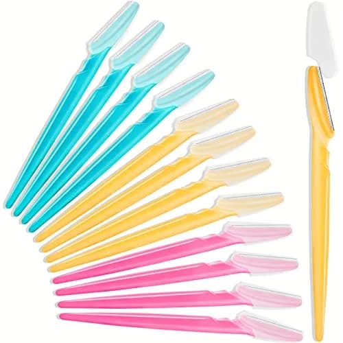 HFATMOS Eyebrow Razor, Face Razors for Women Men 12 Pack | Precise & Portable Facial Hair Removal Tool thumbnail 1