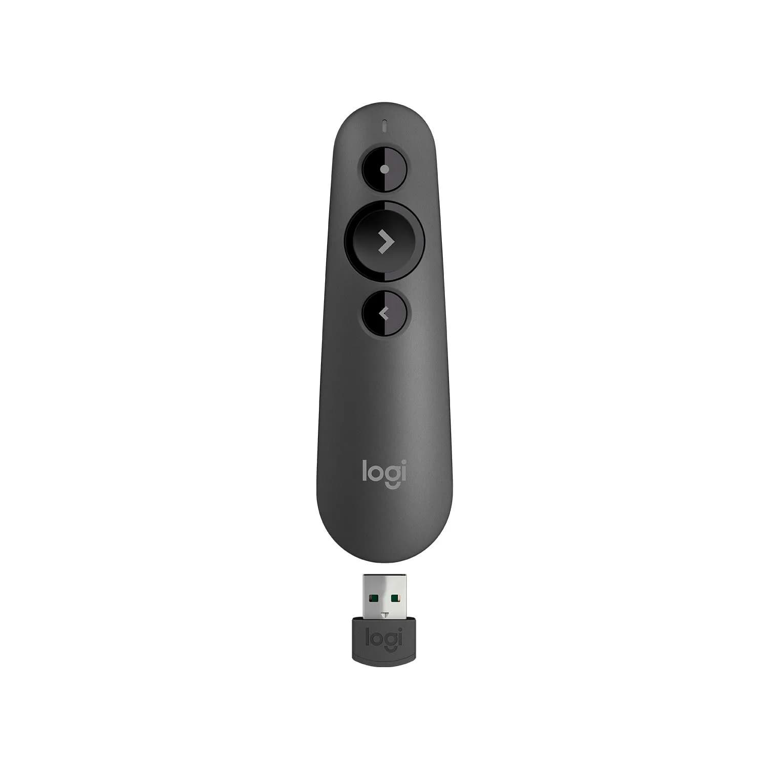 Logitech Wireless Presenter R800 with Green Laser | 30m Range, Built-in Timer, Plug-and-Play — Red Laser / 3 buttons / Clicker