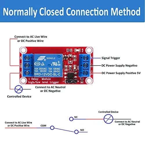 AEDIKO 12V 10pcs Relay Module with Optocoupler Isolation, 10A Max Load | Industrial Control Switching thumbnail 5