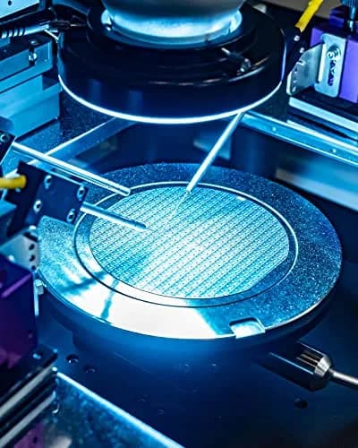 Moderock Integrated Circuit Real Chip 5 in Silicon Wafer | Uncut IC, Diffraction Pattern, Fragile Silicon thumbnail 5