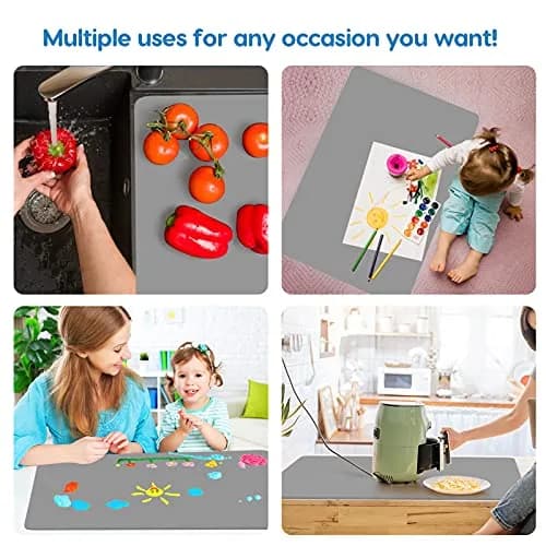 AECHY Extra Large Silicone Mat 35.3"x23.5"x0.08" | Largest Heat-Resistant Kitchen Counter Mat thumbnail 5