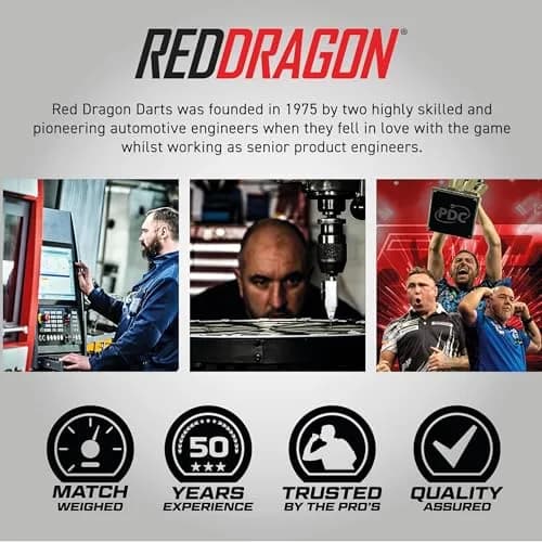 RED DRAGON Gerwyn Price Iceman 22g Brass Steel Tip Darts Set with Case | 50-Piece Complete Kit for Home, League & Pub Play thumbnail 6