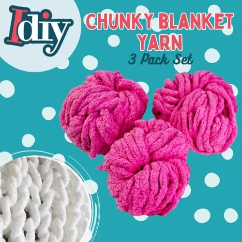 SCS Direct Chunky Yarn 3 Pack Indigo Blue 72 Yards (65.8 m) | Jumbo Chenille Yarn for Knitting & Crocheting thumbnail 2