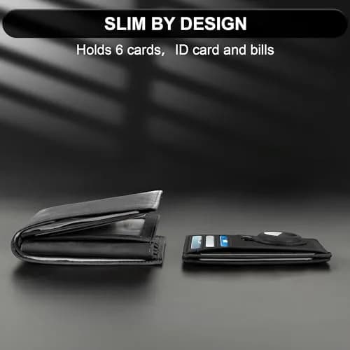 Hawanik Slim Minimalist Front Pocket Air Tag Wallet Thin Card Holder Wallet thumbnail 5
