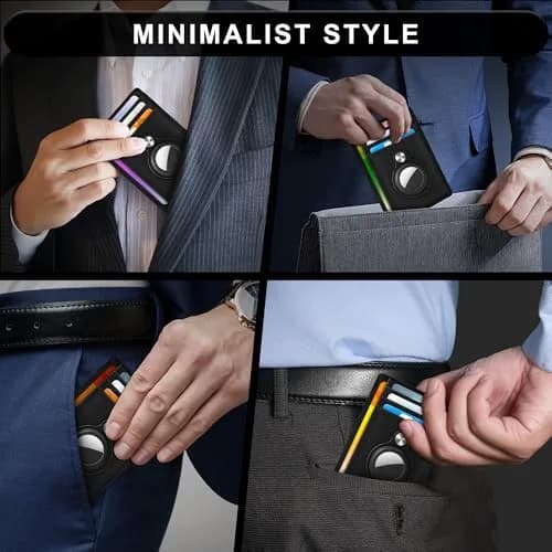 Hawanik Slim Minimalist Front Pocket Air Tag Wallet Thin Card Holder Wallet thumbnail 6