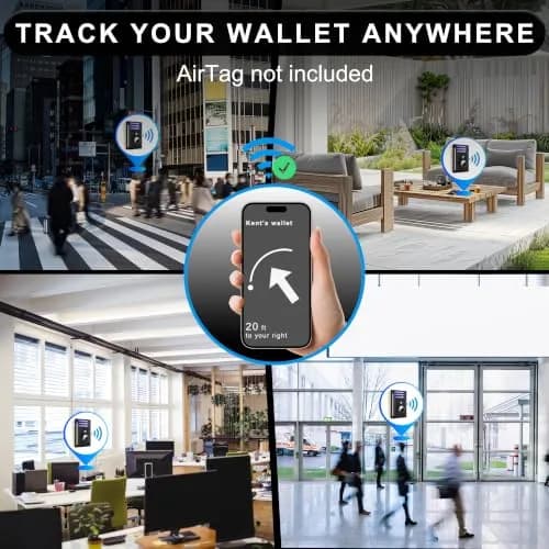 Hawanik Slim Minimalist Front Pocket Air Tag Wallet Thin Card Holder Wallet thumbnail 7