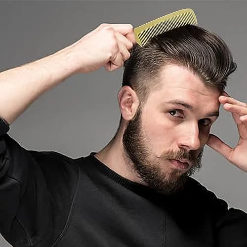 CGBARBER 4 Types Aluminum Hair Combs Set | Golden Metal Styling & Cutting Combs thumbnail 8