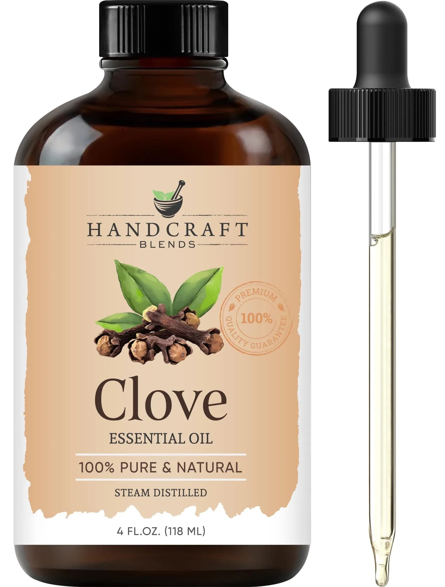 Handcraft Blends Clove Essential Oil 118ml (4 Fl Oz) | Pure, Natural, Premium Grade for Aromatherapy & DIY - main product image