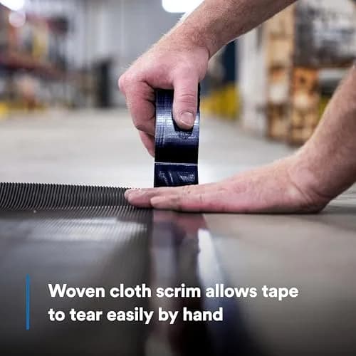 3M Duct Tape DT8, 3 Pack, Industrial Strength, Black Color, 1.88 in x 60 yd | Heavy Duty Tape for HVAC and Repairs thumbnail 6