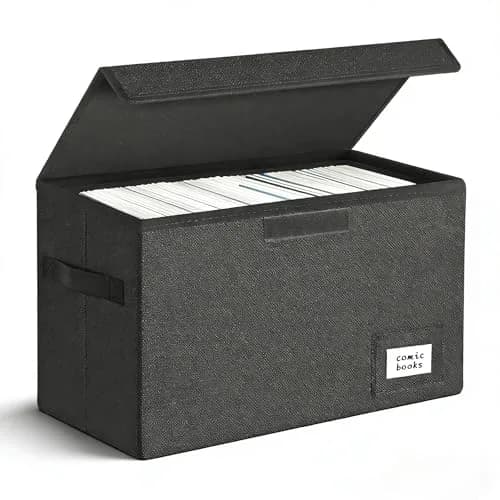 Leffis Comic Book Storage Box 15.5" x 7.5" x 11.3" | Holds 150 Comics, Waterproof, Foldable, Impact Resistant thumbnail 1