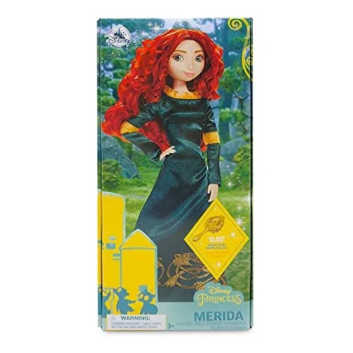 Disney Store Merida Classic Doll 11.5 Inches | Includes Brush, Fully Poseable Toy in Green Gown thumbnail 8