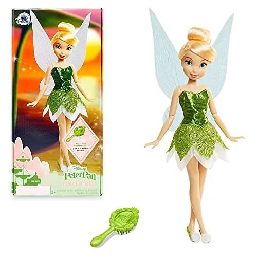 Disney Store Tinker Bell Classic Doll 11 Inches | Fully Posable Toy with Brush and Wings thumbnail 1