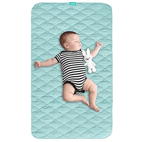 Biloban Waterproof Crib Mattress Protector 28"x52" (71cm x 132cm) | Breathable Quilted Pad for Safe Sleep thumbnail 1