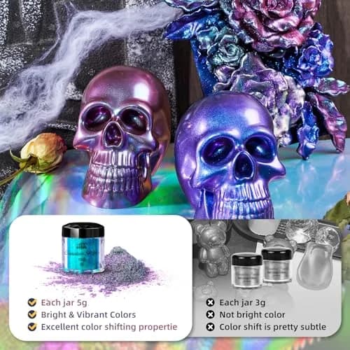 LET'S RESIN Chameleon Mica Powder 50g (1.7oz) | 10 Color Shift Pigment Set for Resin Crafts thumbnail 4