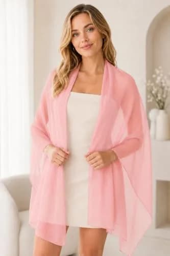 YOUR SMILE Women Lightweight Breathable Solid Color Soft Chiffon Scarf 70x27.5 inches | Elegant Year-Round Accessory thumbnail 3
