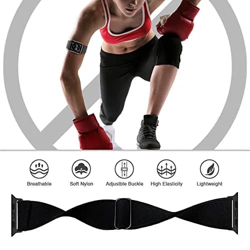 IFCASE Elastic Arm/Ankle Band for Apple Watch 40/41/42mm | Breathable Nylon, Secure Buckle thumbnail 3