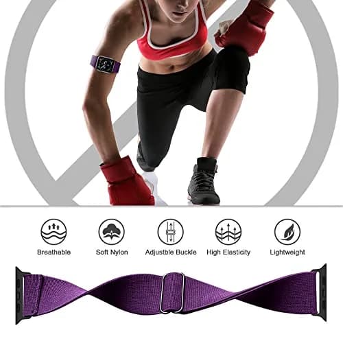 IFCASE Elastic Arm/Ankle Band for Apple Watch 40/41/42mm | Breathable Nylon, Adjustable Fit thumbnail 3