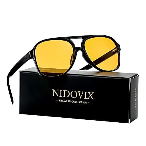 NIDOVIX Polarized Aviator Sunglasses for Men Women 58mm Lens Width | Classic Vintage Style thumbnail 3