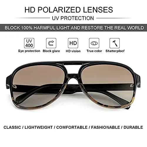 NIDOVIX Polarized Classic Vintage Aviator Sunglasses for Men Women 58mm (2.28in) | UV400 Protection thumbnail 4