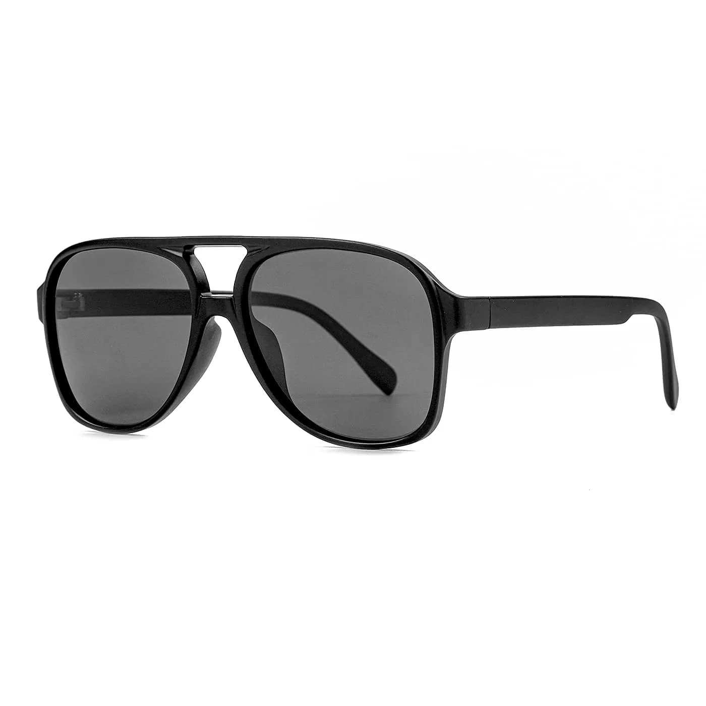 NIDOVIX Polarized Aviator Sunglasses for Men Women 58mm Lens Width | Classic Vintage Style — Black/Grey