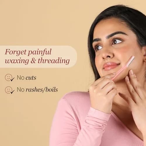 Carmesi Facial Razor for Women | Painless & Precise Face Hair Removal | Gentle Exfoliation & Smoother Skin thumbnail 2
