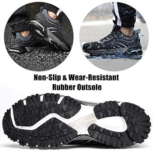 Furuian Steel Toe Shoes for Men & Women 13.5 Women/12 Men | Comfortable Puncture-Resistant Safety Shoes thumbnail 6