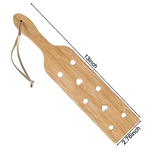 DOMG Bamboo Wood Paddle with Airflow Holes, 13.3 Inch (33.7 cm) | Lightweight & Smooth Craft Wood thumbnail 4